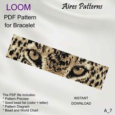 the loom pattern for bracelets is shown