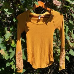 Gorgeous Embroidery Detail Flattering Cut And Scoop Neckline Stunning Fall Color Never Worn Fall Color, Embroidery Details, Gold Yellow, Scoop Neckline, Free People Tops, Long Sleeve Top, Fall Colors, Mustard, Long Sleeve Tops