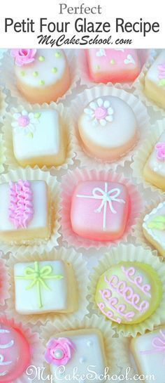 a box filled with lots of different decorated cookies on top of each other in pastel colors