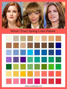 True Spring Color Analysis, Warm Spring Color Palette Outfits, Spring Skin Tone