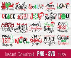 merry christmas svt files for cricut, silhouette and other cutting machine designs