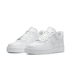 Nike Air Force 1 '07Women's ShoesLEGENDARY STYLE REFINED.The radiance lives on in the Nike Air Force 1 ’07, the b-ball icon that puts a fresh spin on what you know best: crisp leather, bold colors, and the perfect amount of flash to make you shine.The stitched leather overlays on the upper add heritage style, durability, and support.Originally designed for hoops, Nike Air cushioning adds lightweight, all-day comfort.The low-cut silhouette adds a clean, streamlined look.The padded collar feels so Zapatillas Nike Air Force, Nike Outlet, Nike Models, Nike Air Force 1 07, Force One, Nike Air Force 1 Low, Heritage Fashion, Serena Williams, Air Force 1 Low