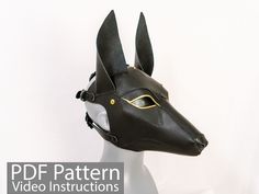 "This purchase contains an 7 page PDF pattern to make your own Anubis mask. This only contains the pattern for the mask and does not come with the headpiece pattern. The snaps on the face will not be in the pattern. This is not the physical product, only the digital pattern. If you are interested in buying a finished mask, send me a message Please go through the video to ensure you understand the steps before purchasing.  PDF is intended for letter/ 8.5\" by 11\" paper, print in actual size (100%) Stitching holes  are provided with 4mm distance between. If you are unsure, please watch the video first, before making purchase. Build along video here:  https://youtu.be/6KyHExbd96U Materials needed for this project:  - 5-6 oz leather regular to stiff - 0.8mm thread  - 8mm post 9mm cap rivet 16 Animal Masquerade Mask, Ancient Egypt Jewelry, Anubis Mask, Egyptian Mask, Goat Mask, Egypt Jewelry, Skull Statue, Dog Mask, Mask Template