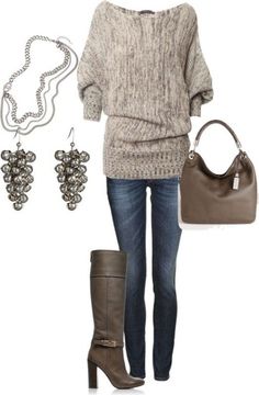 fall-and-winter-outfit-ideas-2017-2-2 50+ Cute Fall & Winter Outfit Ideas 2017 Worship Women, Winter Street, Look Retro, Outfits 2017, Boots Winter, Winter Mode, Fashion Winter, Boots Fall, Long Boots