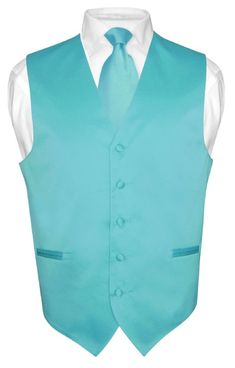 a blue vest and tie on a mannequin