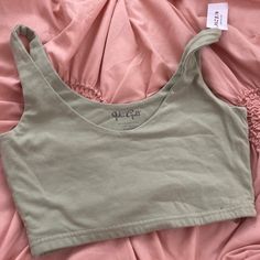 1 Size Green Crop Top From Pacsun Never Worn Price Is Negotiable Pacsun Sweaters, Long Sleeve Outfit, Ruffled Crop Top, Satin Tank Top, Red Corset, Green Crop Top, Long Sleeve Outfits, Grey Crop Top, Pacsun Tops