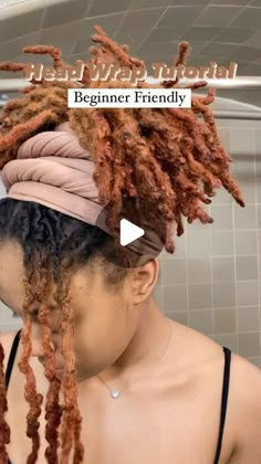 Headwrap Locs Head Scarfs, Loc Styles With Headwraps, Different Head Wrap Styles, Hair Wrap Styles With Locs, Scarf And Hair Ideas, Dreads With Scarf, Short Locs With Head Wraps, Dreadlock Scarf Styles, Summer Locs Styles