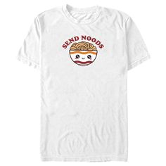 Rich. Flavorful. Satisfying. Everyone's favorite comfort food brand Maruchan now has adorable officially licensed apparel! Show off your love for all your favorite ramen, instant lunches, and more with these adorable new styles! This cute Send Noods Men's Graphic T-Shirt features an adorable cartoon bowl of ramen noodles with the phrase "Send Noods" printed above. Celebrate the food you love with these all-new graphic tees and make something delicious today! Send Noods, Bowl Of Ramen, Adorable Cartoon, Favorite Comfort Food, Ramen Noodles, Men's Graphic T Shirt, Mens Graphic Tee, Ramen, Noodles