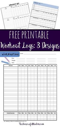 Workout Tracker Printable Workout Logs, Gym Planner, Fitness Tracker Printable, Workout Template, Printable Workout