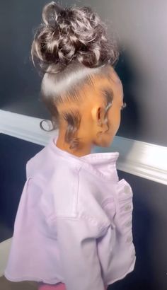 Hair Ponytail Styles For Kids, Birthday Hairstyles For Kids, Cute Hairstyles Braids, Easy Quick Hairstyles, Straight Ponytail Hairstyles, Sleek Braided Ponytail, Girly Hairstyles, Lil Girl Hairstyles