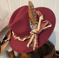 Amber Feathers - Hat Pins and Feathers – Bourbon Cowgirl Clothing Steamer, Clothes Steamer, Boho Hat, Feather Hat, Out Of Shape, Sari Silk, Hat Pins, Hat Band, Tea Pot