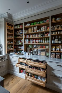 an organized kitchen with lots of spice and condiments