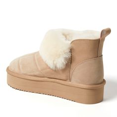 Made with over-the-top-soft genuine shearling alongside long-lasting genuine suede, these indoor/outdoor booties are the closest you'll get to walking on a cloud — unless you have some superpowers you aren't telling us about. Plus, with foldable cuffs, you can customize your comfort whether the day calls for more breathability or a extra coziness. Oxford Heels, Buckle Ankle Boots, Bootie, How To Stretch Boots, Closed Toe Shoes, Platform Slippers, Buckle Boots, Suede Heels, Walk On