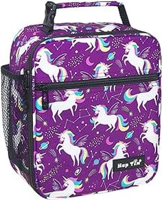 Lunch Bag For Kids, Lunch Boxes For Men, Mens Lunch Bag, School Lunch Bag, Purple Unicorn, Insulated Lunch Box, Kids Lunchbox