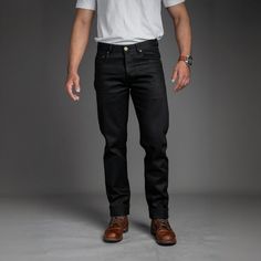 These jeans are carefully handcrafted with timeless design and made to last.  - Slim Fit - 100% Cotton - 3×1 Right-Hand Twill - Double Black 12.9 Oz Raw Japanese Selvedge Denim (Kuroki Mill, Japan) - Sanforized - Button Fly - Half lined Back Pocket Size: Please refer to our comprehensive size chart to ensure a perfect fit before ordering. Japanese Selvedge Denim, Selvedge Denim Jeans, Double Black, Selvedge Denim, Jean Slim, Jeans Slim, High Jeans, Halloween Shopping, Timeless Design