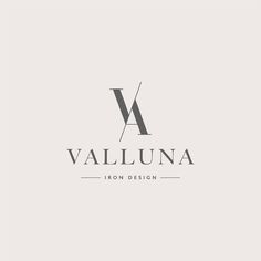 the logo for valunaa iron design, which is designed by person and has been used