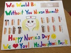 a nurse's day card with the words we would be without you