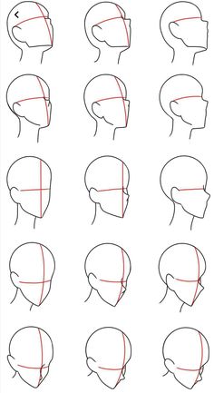 how to draw the head in different ways