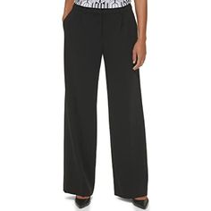 Stylish Features: Wear To Work, Full Length, Stretch Suits Pant Inseam: 32” Versatile Styling: Wear These Pants With V-Neck Shirts For Women, Crew-Neck T-Shirts, Crop-Tops, Sweatshirts, Blouses & Button-Down Shirts, Hoodies, Or A Light Sweater In The Fall Front Side Pockets And Back Pockets, Belt Loops Fabric Type 95% Poly, 5% Spandex Nice Thicker Luxurious Feeling Material Calvin Klein Pants Women, African Clothes For Women, Dashiki Outfit, White Wide Leg Pants, Black Wide Leg Trousers, Casual Dress Pants, African Clothes, T Shirt Crop Top, Set Outfits