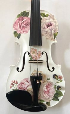 Rozanna's Violins Rose Delight Electro Acoustic Violin Outfit Decorated Violin, Beautiful Violin, Violin Outfit