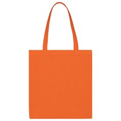 Made Of 80 Gram Non-Woven, Coated Water-Resistant Polypropylene | 22" Handles | Totes | Non-Woven Totes | Handout Totes | Custom Non-Woven Economy Tote Bag in Orange Customized Tote Bags, Items For College, Company Picnic, Non Woven Bags, Make Your Logo, Initials Logo, Woven Tote Bag, Zipper Tote Bag, Zippered Tote