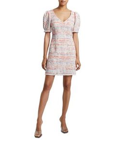 Santorelli Tweed Puff Sleeve Shift Dress Womens Shift Dresses, Saks Fifth, Saks Fifth Avenue, Shift Dress, Designing Women, Puff Sleeve, In Store, Buy Online, Dresses