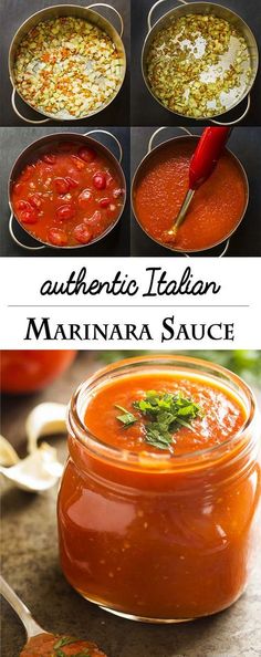 the steps to make authentic italian marinara sauce