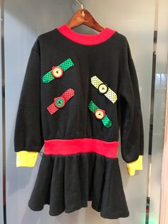 Vintage'80's Girl's 4T knit dress with Clock embellishments 80s Sweatshirt, Inspired Dress, Sweatshirt Dress, Knit Dress, Embellishments, Girls Dresses, Girl Outfits, Dress Outfits, Clock