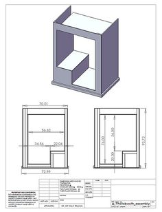 the drawing shows how to draw an object with two different sections, one in blue and one in white