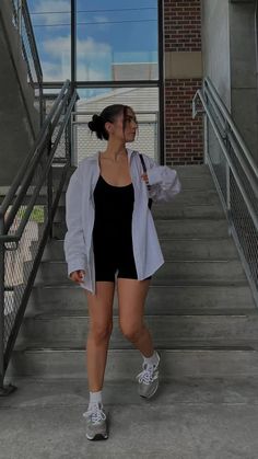 Summer outfits 2022, summer outfits aesthetic, summer outfit ideas, casual summer outfits, casual chic, summer outfits women Outfit Biker Shorts, Black Romper Outfit, Cute Biker Shorts, Short Jumpsuit Outfit, Biker Shorts Outfits, Shorts Romper Outfit, Outfit Biker, Summer Romper Outfit, Chicago Outfit