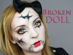 Cracked Doll Makeup, Cracked Doll, Doll Makeup Tutorial