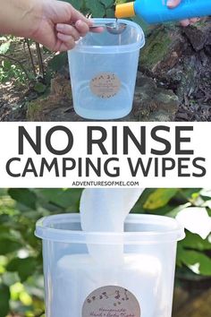 there is no rinse for camping wipes in the bucket and then you can use it