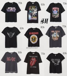 Shirt Prints, Nails Coffin, Ramones, New Look, Acrylic Nails, Fashion Looks, Roses, Street Wear