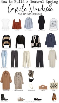 Ideas Armario, Simple Spring Outfits, Brown Sweater Dress, Classic Capsule Wardrobe, Capsule Wardrobe Outfits, Fashion Capsule Wardrobe, Travel Capsule, Spring Capsule, Travel Capsule Wardrobe