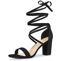 Step into style and comfort with the Perphy Women's Open Toe Lace Up Tie Up Chunky Heeled Sandals. Perfect for any woman looking to add a touch of elegance to her wardrobe.

- Gender: Female
- Age Group: Adult
- Product Type: Sandals
- Material: Faux suede with a rubber outsole
- Color: Black
- Size: 8

These chic sandals feature an open-toe design complemented by a lace-up and tie-up closure, ensuring both a secure fit and a stylish flair. The chunky heel not only adds a fashionable lift but al Adjustable Lace-up High Heel Sandals With Wrapped Heel, Adjustable Lace-up Synthetic Heels, Adjustable High Heel Lace-up Sandals With Heel Strap, Adjustable Lace-up High Heel Sandals With Stacked Heel, Adjustable Lace-up Sandals With Stacked Heel, Spring Lace-up Block Heels, Adjustable Lace-up Block Heel Sandals For Evening, High Heel Cross-tied Lace-up Sandals, Summer Lace-up Block Heels