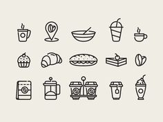 a bunch of different types of food and drinks