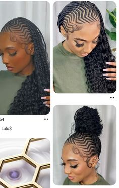 Cornrow Hairstyle, Cornrows With Box Braids, Cornrows Natural Hair, Cornrows Braids For Black Women, Braided Hairstyles For Black Women Cornrows, Afro Curls, Feed In Braids Hairstyles, Goddess Braids Hairstyles