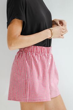 The Good Game Gingham Boxer Shorts are the perfect blend of comfort and playful style for game days! Made from soft, breathable fabric, these shorts feature a classic gingham pattern that adds a trendy touch to your casual look. The relaxed fit ensures ease of movement, making them ideal for lounging, tailgating, or cheering on your favorite team from the stands. An elastic waistband provides a comfortable fit, while the lightweight design keeps you cool during warmer days. Pair these gingham bo Shorts Dress, Good Game, Playful Style, Gingham Pattern, Dress For Short Women, Boxer Shorts, Oversized Tee, Best Games, Favorite Team