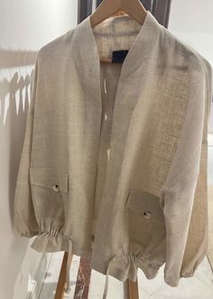 Linen Style Fashion, Mode Kimono, Blouse Casual Fashion, Fashionista Clothes, Linen Jacket, Linen Clothes, Fashion Sewing