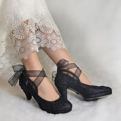 Gothic Wedding Shoes, Unique Bridal Shoes, Save The Date Photoshoot, Gothic Heels, Date Photoshoot, Wedding Shoes Black, Embellished Wedding Shoes, Embroidery Organza, Black Wedding Shoes