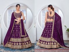 We Made Ready To Wear At your size Wedding Lehengas, Indian Lehenga, Bridal Lehenga, Designer Lehenga, South Indian Dresses, Lengha Choli, Chaniya Choli, Semistitched Lehenga, Bridesmaid Lehengas, Sabyasachi Lehengas, Punjabi Lehengas, Ethnic Lehengas,Indian Outfits, Bollywood Lehengas Wedding Lengha Set, Pakistani suit,salwar kameez. Wine LEHENGA CHOLI For Girls or Womens Wedding Party Waer Lehenga* Fabric - Fox Georgette Flair - 03.50 Mtr Work - Thread & Sequins Embroidery Work Size - Free Size Up to 42 Inches ( Bust ) Stitch Type - Semi Stitched (Standard Cancan & Canvas Attached) Blouse Fabric -Fox Georgette Work - Thread & Sequins Embroidery Work Size - 1 Meter (Bust Size Up to 46 Inches) Stitch Type - Unstitched Dupatta Fabric -Fox Georgette Work - Thread & Sequins Embroidery Work Si Pakistani Suit Salwar, Wine Lehenga, Sabyasachi Lehengas, Bridesmaid Lehengas, Wedding Lengha, Lehengas Wedding, Lehenga Bridesmaid, Lehenga Bridal, Suit Salwar