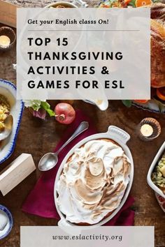 thanksgiving activities and games for esl