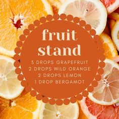 Doterra Essential Oils Recipes, Fruit Stand, Diy Perfume, Essential Oil Diffuser Recipes, Oil Diffuser Recipes, Essential Oil Mixes, Essential Oil Blends Recipes, Citrus Essential Oil