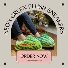 Step into vibrant style with our Neon Green Sneakers! 🟢👟 Elevate your footwear game with these sneakers that add a pop of color and energy to your look. Whether you're hitting the streets or embracing a casual day, these sneakers are your go-to choice for a trendy and eye-catching statement. #NeonGreenSneakers #ElevateYourFootwear #VibrantStyle #ComfyAirSneaker #ShopNow #StreetStyle #CasualChic #PopOfColor #EnergyBoost #TrendyVibes #FashionableEase #EffortlessChic #FootwearEssentials Green Non-slip Slippers For Leisure, Comfortable Green Indoor Slippers, Non-slip Casual Slippers For Loungewear, Casual Non-slip Slippers For Loungewear, Casual Non-slip Slippers For Home, Casual Non-slip Slippers, Comfortable Casual Slippers For Home, Comfy Slippers For Leisure, Green Casual Indoor Slippers