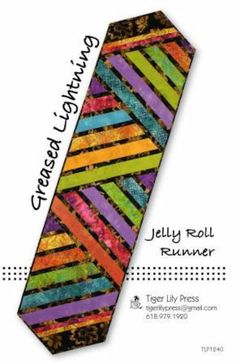 a colorful tie is featured on the cover of this book, called crazy jeans and jelly roll runner