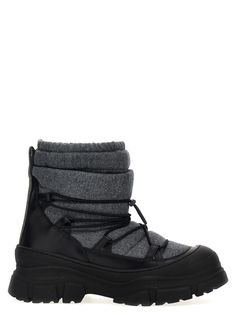 Padded ankle boots, back 'monile' detail, rubber sole, leather trim, elastic ankle wing detail. Composition: 100% leather Ankle Boots Flat, Loafer Sneakers, Small Leather Goods, Brunello Cucinelli, Lace Boots, Black Ankle Boots, Stylish Men, Boot Shoes Women, Leather Trim