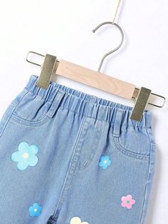 Playful Cotton Jeans For Spring, Playful Blue Jeans For Spring, Playful Spring Cotton Jeans, Playful Denim Blue Jeans For Summer, Playful Denim Blue Bottoms For Spring, Cute Blue Summer Jeans, Cute Blue Denim Jeans, Cute Spring Denim Jeans, Cute Denim Blue Bottoms For Spring