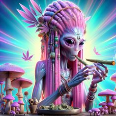 alien,pink,cute,dreds,smoke, Dark Fairy Aesthetic, Pink Alien, Rick And Morty Poster, Driftwood Art Diy, Psychadelic Art, Spiritual Artwork, Abstract Art Wallpaper, Surrealism Photography, Beautiful Dark Art