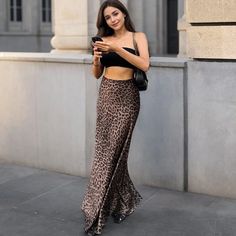 Lasaky - Stylish Leopard Print Bodycon Mermaid Skirt Package Hip Slimming Maxi Skirt High Waisted Denim Skirt, Fishtail Skirt, Printed Maxi Skirts, Mermaid Skirt, Desert Boots, Maxi Skirts, Printed Maxi, Types Of Skirts, High Waisted Denim