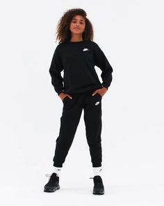 Comfy and classic. Crafted from lightweight fleece that's smooth on the outside and brushed soft on the inside, this oversized sweatshirt is an easy layer when you want a little extra warmth. Nike Sportswear Club Fleece, Oversized Sweatshirt, Nike Sportswear, Big Kids, Nike, Sweatshirts, Black